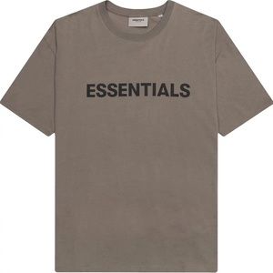 Essentials Fear of God Logo Tshirt Grey